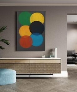 Abstracte Cirkels Canvas Schilderij - Afbeelding 3