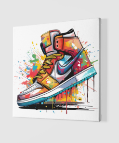 Alternative view of Kleurrijke Sneaker Canvas Schilderij