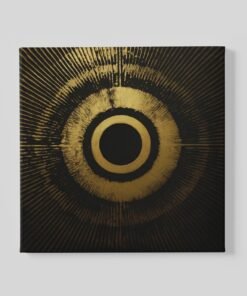 Canvas Schilderij Zwart Goud Abstract