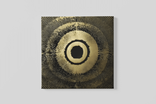 OEFE 1049 canvas schilderij zwart goud abstract b 1