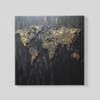 OEFE 1050 canvas schilderij wereldkaart