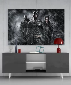 batman catwomen and bane glasschilderij trendex global CAM 9067