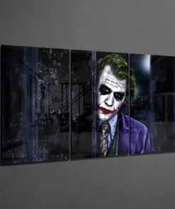 Alternative view of The Joker 3-Delig Glasschilderij
