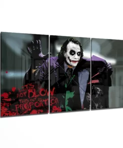 Glasschilderij 3-Delig  The Joker
