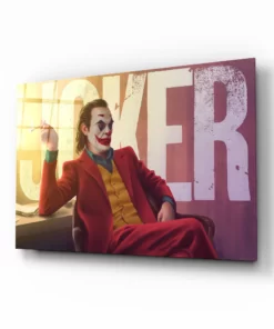 The Joker Glasschilderij