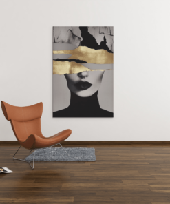 Abstract Vrouw Canvas Schilderij - Afbeelding 3