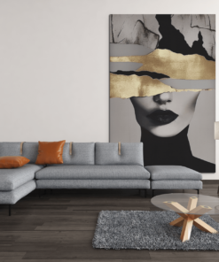 Abstract Vrouw Canvas Schilderij - Afbeelding 4