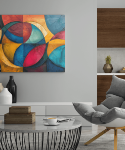 ALIVA 1003 canvas schilderij abstract kleurrijk b min