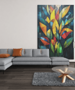 ALIVA 1009 canvas schilderij kleurrijke asbtract c 1