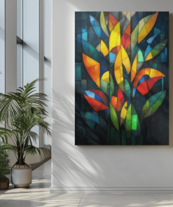 ALIVA 1009 canvas schilderij kleurrijke asbtract d 1