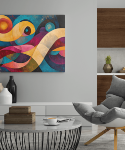 ALIVA 1018 abstract kleuren canvas schilderij b 1