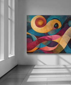 ALIVA 1018 abstract kleuren canvas schilderij c 1