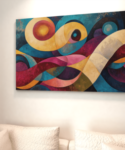 ALIVA 1018 abstract kleuren canvas schilderij d 1