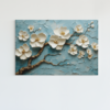 ALIVA 1048 canvas schilderij witte bloemen