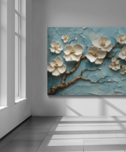 ALIVA 1048 canvas schilderij witte bloemen c 1