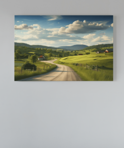 Landschap Zandweg Canvas Schilderij