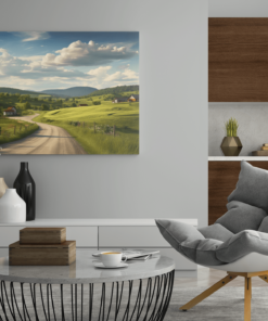 Landschap Zandweg Canvas Schilderij - Afbeelding 3
