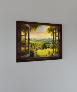 ALIVA 1163 raam met uitzicht canvas schilderij b