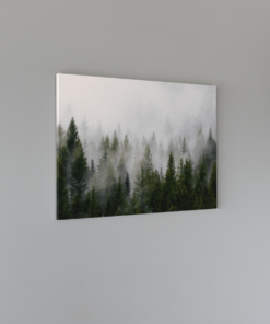 Alternative view of Landschap Mistig Bos Canvas Schilderij