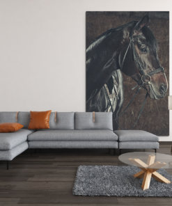 ALIVA 1170 paard portret canvas schilderij d