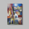 ALIVA 1171 abstract huizen canvas schilderij rechthoek a