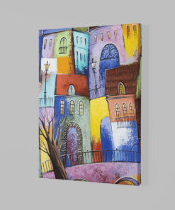 Alternative view of Huizen Abstract Canvas Schilderij