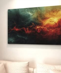 ALIVA 1173 abstract oranje canvas schilderij horizontaal a