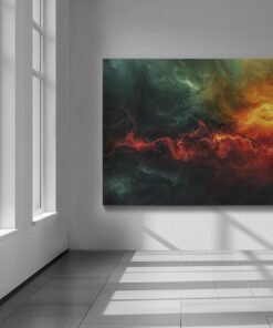 ALIVA 1173 abstract oranje canvas schilderij horizontaal b