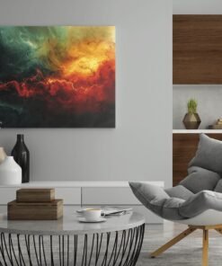 ALIVA 1173 abstract oranje canvas schilderij horizontaal d