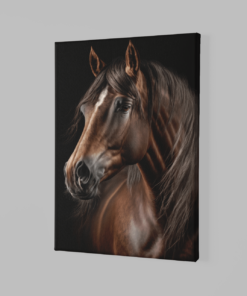 ALIVA 1182 bruine paard canvas schilderij dieren rechthoek b min