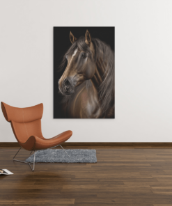 ALIVA 1182 bruine paard canvas schilderij dieren rechthoek c min