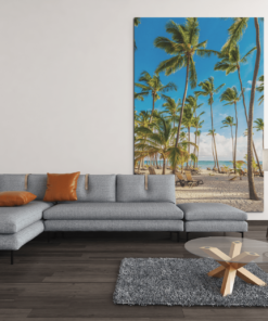 ALIVA 1193 palmbomen strand canvas schilderij rechthoek d min