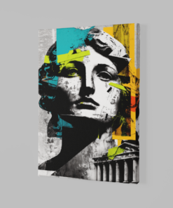 ALIVA 1205 antiek standbeeld canvas schilderij rechthoek b min