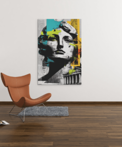 ALIVA 1205 antiek standbeeld canvas schilderij rechthoek c min
