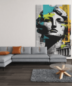 ALIVA 1205 antiek standbeeld canvas schilderij rechthoek e min