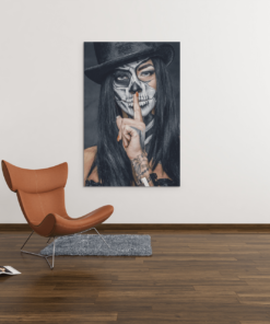 ALIVA 1214 vrouw tatoeage canvas schilderij rechthoek c min