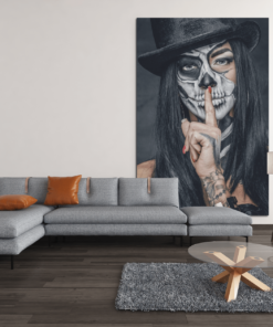 ALIVA 1214 vrouw tatoeage canvas schilderij rechthoek e min