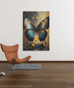 ALIVA 1215 vlinder canvas schilderij rechthoek c