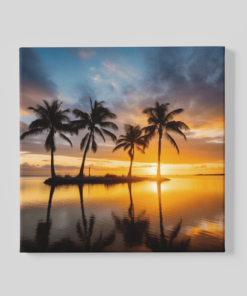 Zonsondergang Canvas Schilderij