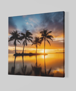 Alternative view of Zonsondergang Canvas Schilderij