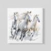 OEFE 1056rennende paarden canvas schilderij vierkant a