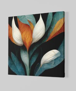 Alternative view of Abstract Bloem Canvas Schilderij
