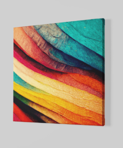 OEFE 1060 abstract kleurrijk canvas schilderij vierkant b