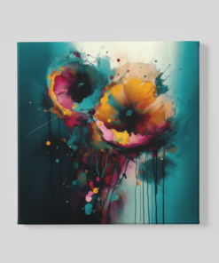 Bloemen Abstract Canvas Schilderij