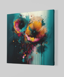 Alternative view of Bloemen Abstract Canvas Schilderij
