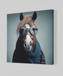 Alternative view of Intellectueel Paard Canvas Schilderij