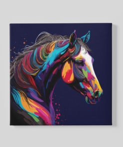 Kleurrijke Paard Canvas Schilderij