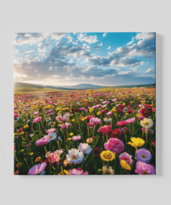 Bloemenveld Canvas Schilderijen