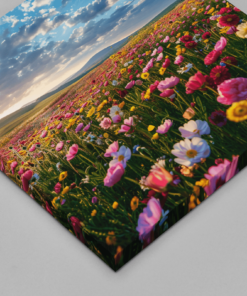 Bloemenveld Canvas Schilderijen - Afbeelding 3