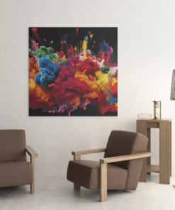 Kleurrijke rook Canvas Schilderijen - Afbeelding 4